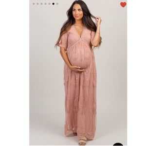 Pink Blush Maternity Maxi Dress